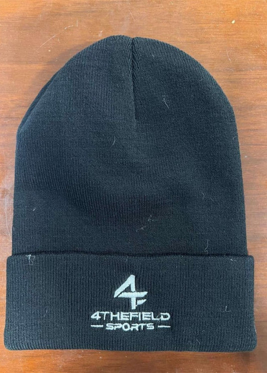Black 4TF Cuffed Beanie